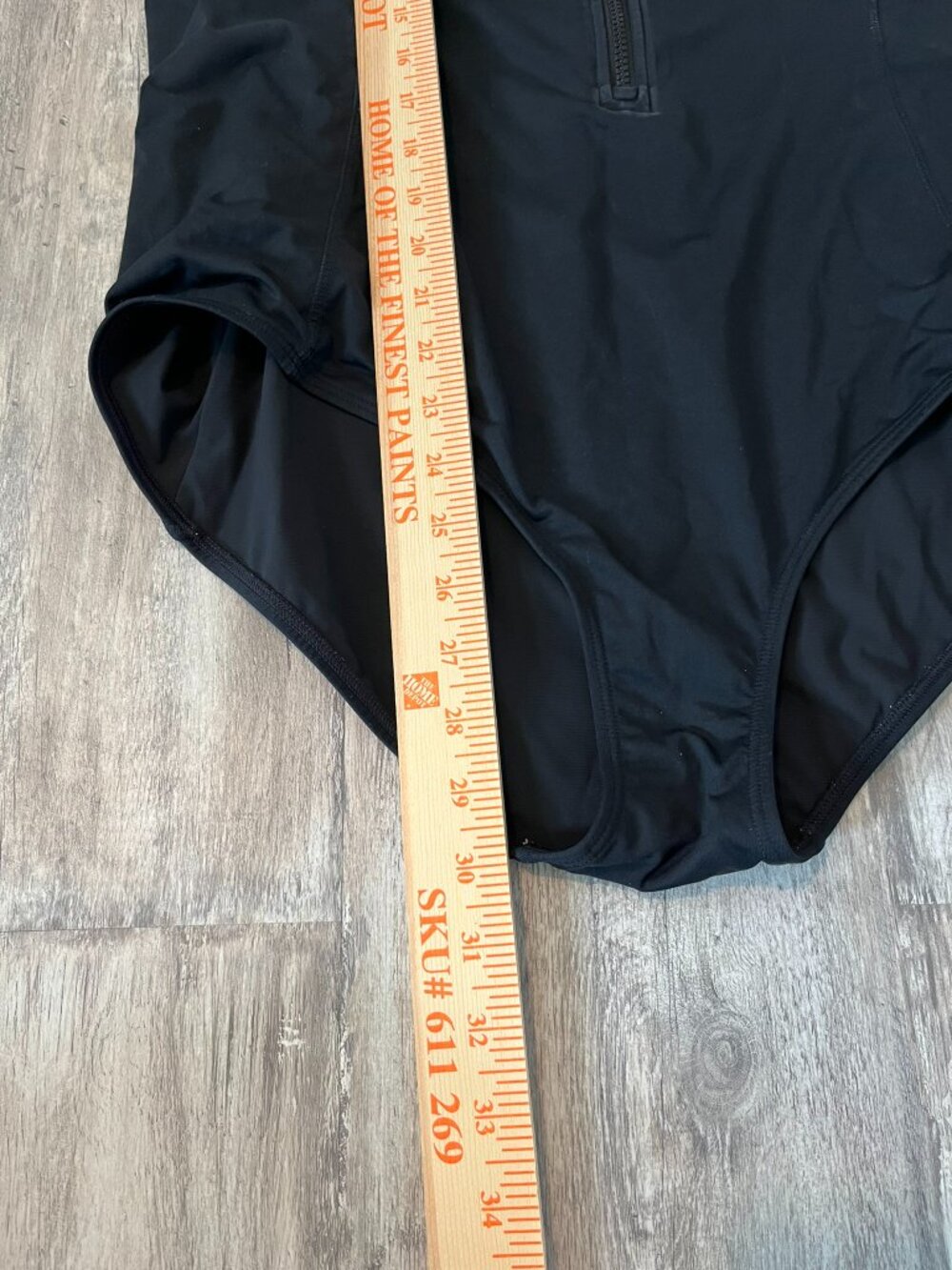 Athleta Black Long-Sleeve Zip Front One-Piece - Picture 11 of 12